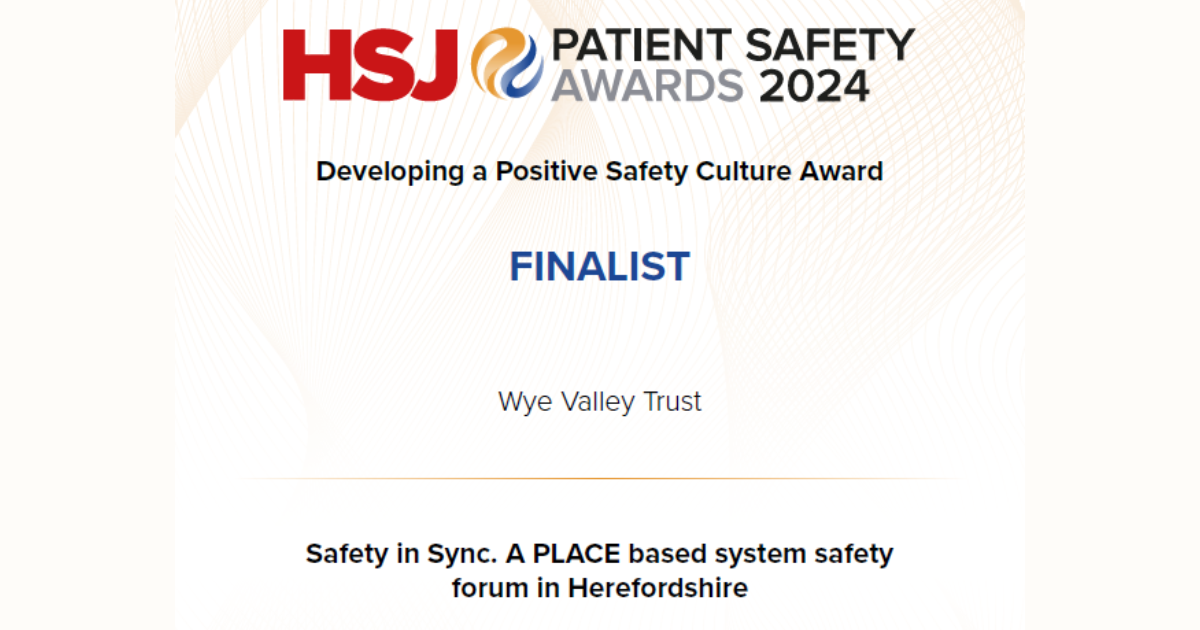Safety in Sync Named Finalist at HSJ Patient Safety Awards 2024
